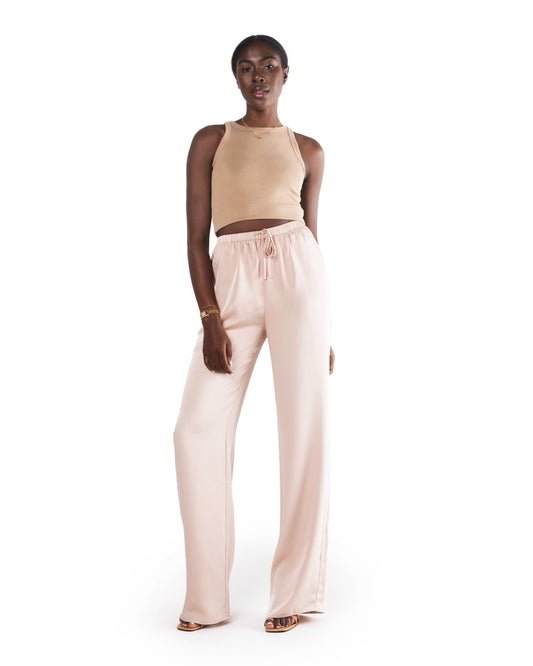 Tall Satin Trousers for Women – Luxe Looks in 34", 36" & 38" Inseams | Long Legs London