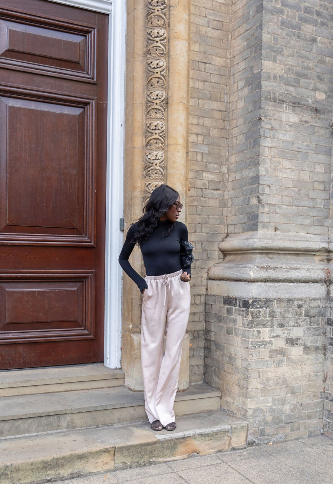 The Ultimate Tall Girl Staple: High-Waisted Satin Trousers That Redefine Elegance