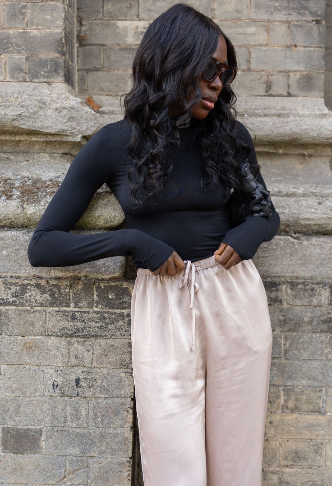 High-Waisted Satin Trousers for Tall Women Who Own the Night