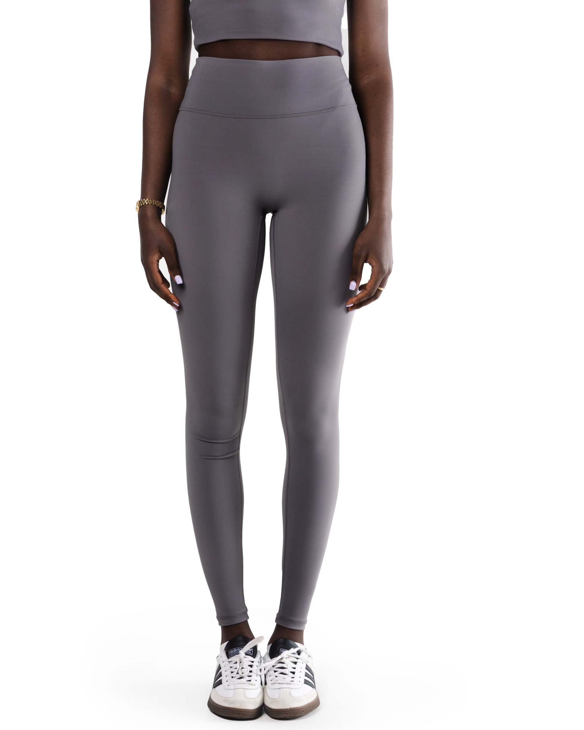 Front- Tall womenswear gray leggings 