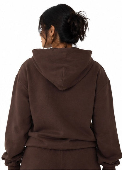 Tall Hoodie - Mocha Brown - Long Legs London