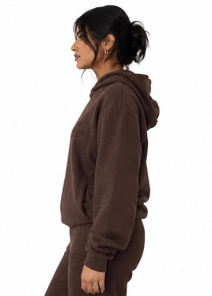 Tall Hoodie - Mocha Brown - Long Legs London