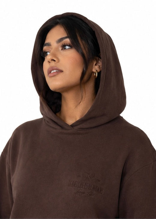 Tall Hoodie - Mocha Brown - Long Legs London