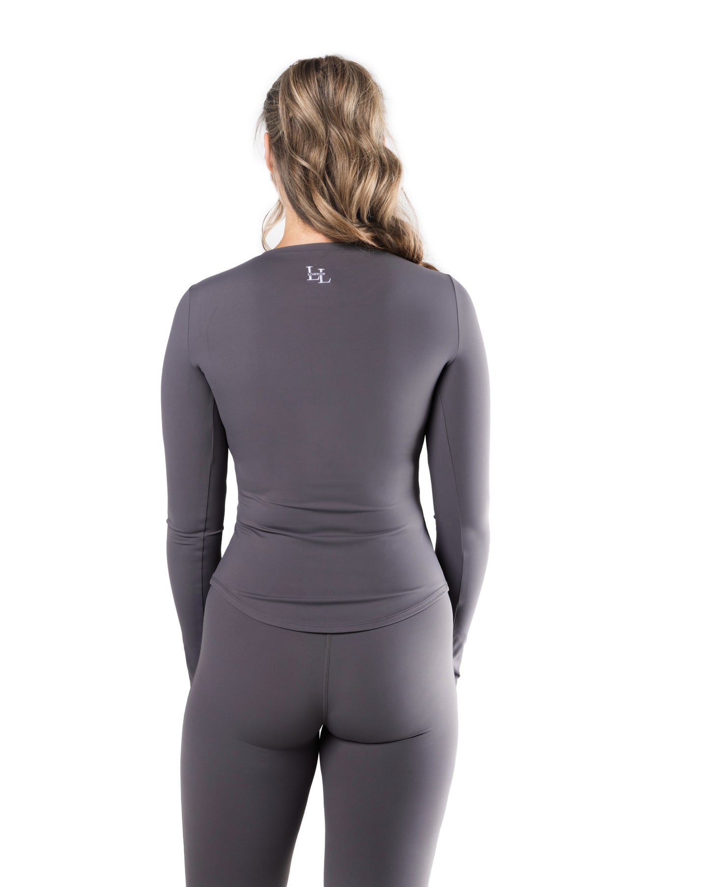 Tall Long Sleeve Active Top - Coral Grey