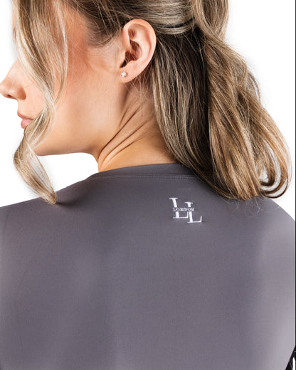 Tall Long Sleeve Active Top - Coral Grey