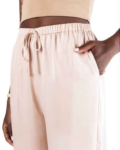 tall women satin trousers 