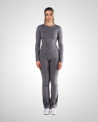 Tall Long Sleeve Active Top - Coral Grey