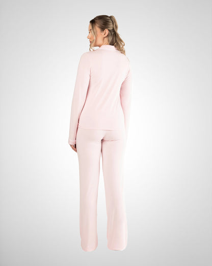 Tall High Waisted Pyjama Bottoms- Baby Pink