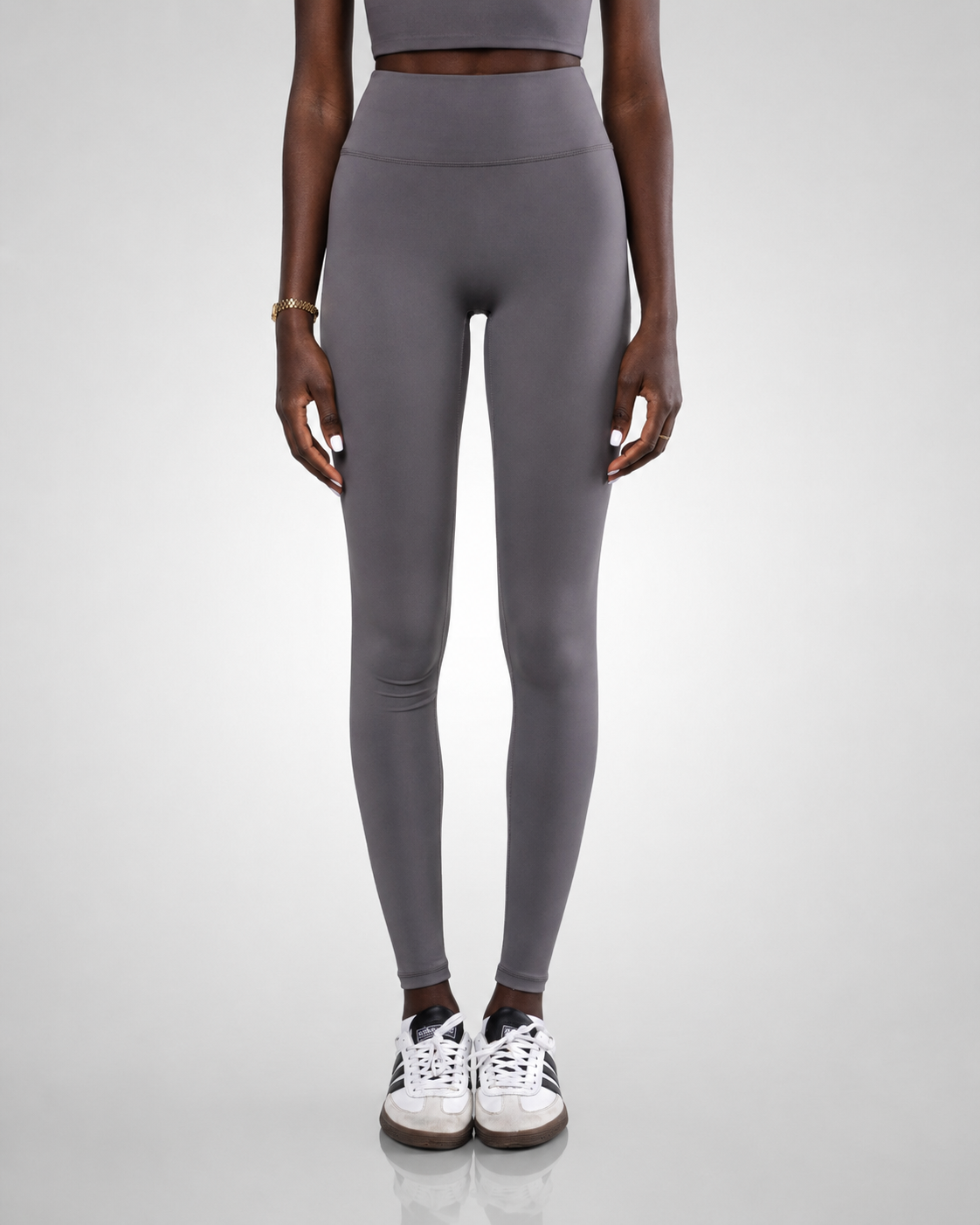 Tall High Waisted Leggings- Coral Grey