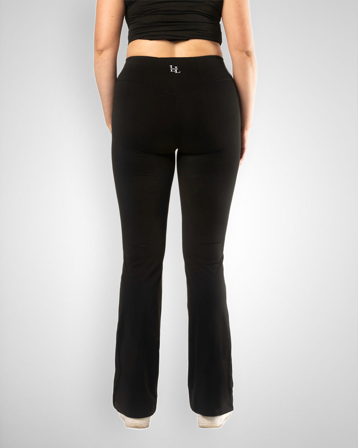 Tall High Waisted Flared Leggings- Black